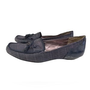 Etienne Aigner Navy Blue Loafers with Tassels